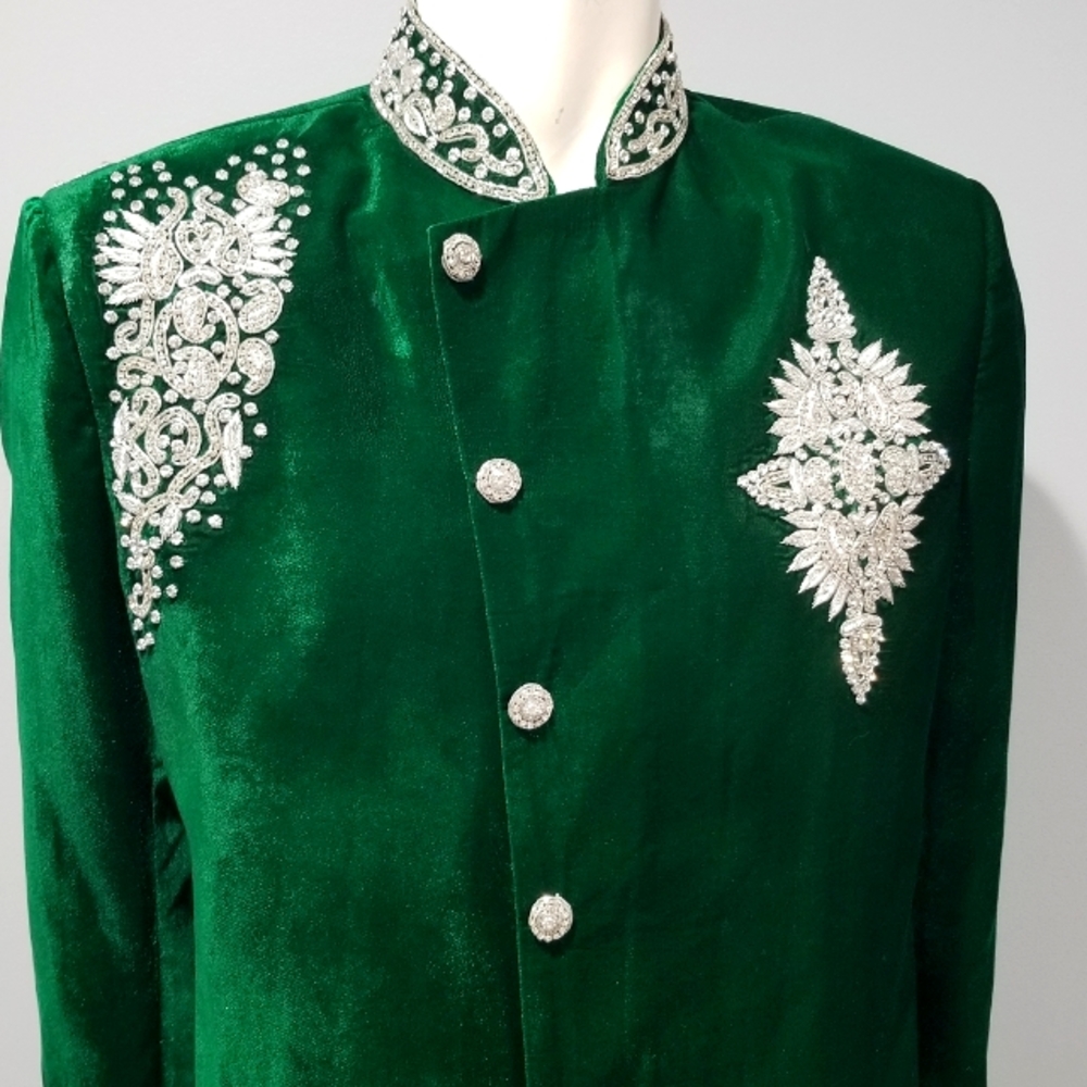 Men's Emerald Velvet Jacket